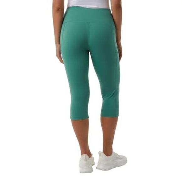 32 Degrees Women's Active Crop Tight Leggings, Green, M - Picture 3 of 4